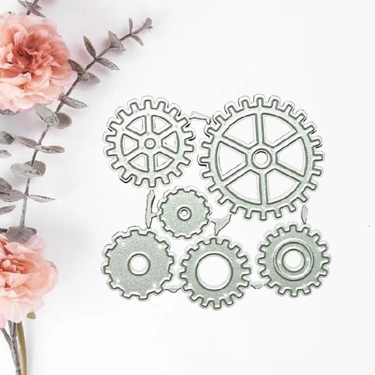 Gearwheel Cutting Dies Metal Stencil Decoration Home School Handmade