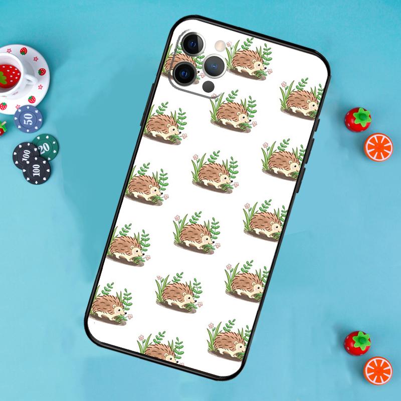 Cute Hedgehog Phone Case For iPhone 17 Air 16 15 14 13 11 12 Pro Max 13 12 mini 15 16 Plus 16e Cover Funda