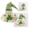 Patricks Day LED Lighted Gnome Doll Dwarfs Ornament Swedish Tomtes Hangings Sign Holiday Party Front Door Wall Gift