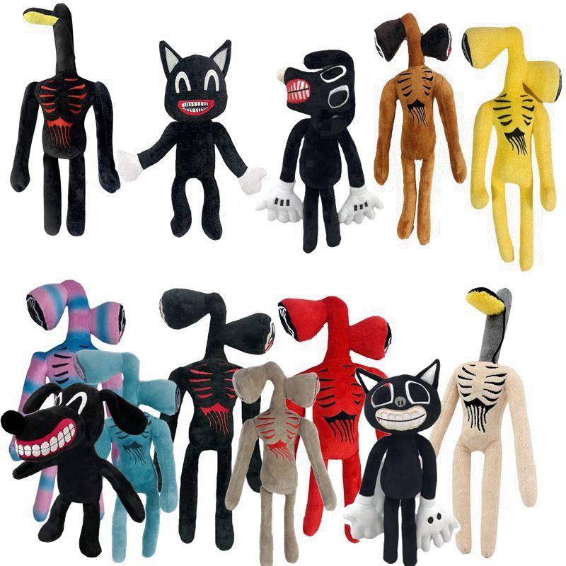 Soft And Cuddly Cartoon Siren Head Horror Black Dog Plush Doll Perfect Xmas Gift