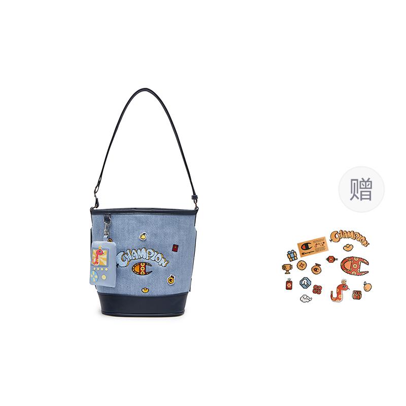New Champion Fabric Portable Crossbody Bag Shoulder Bag Medium Size Unisex Milk White/Ash Red Medium Blue Denim/Navy U5AACPU02