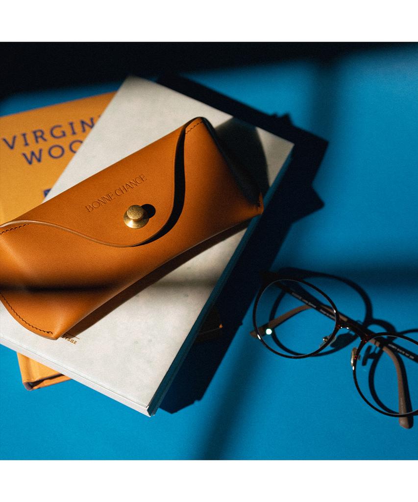 Bonsyangseu Leather Glasses Case (Free Cleaning Cloth)