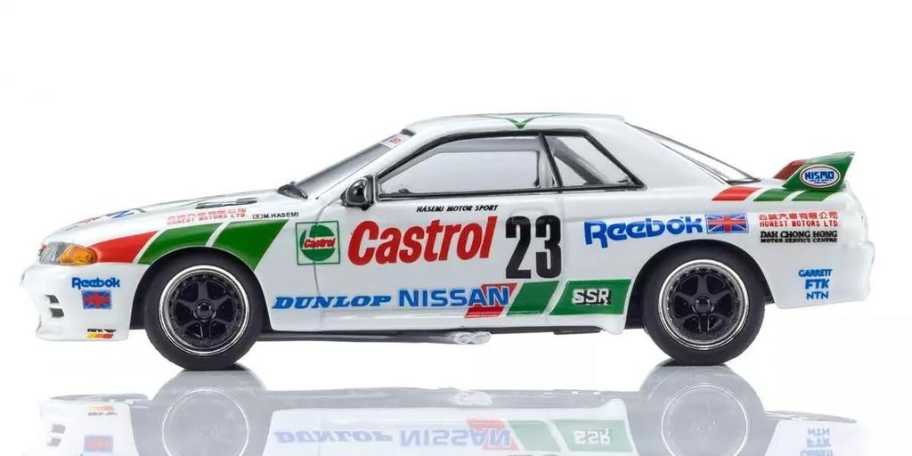 Kyosho Original Scale Castrol Skyline 1990 Finished Model K07012LC 1/64 [MOTN] GT-R (R32) Gr.A #23 LED-Equipped