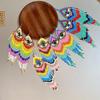 Colorful Handmade Beaded Tassel Earrings In Bohemian Style