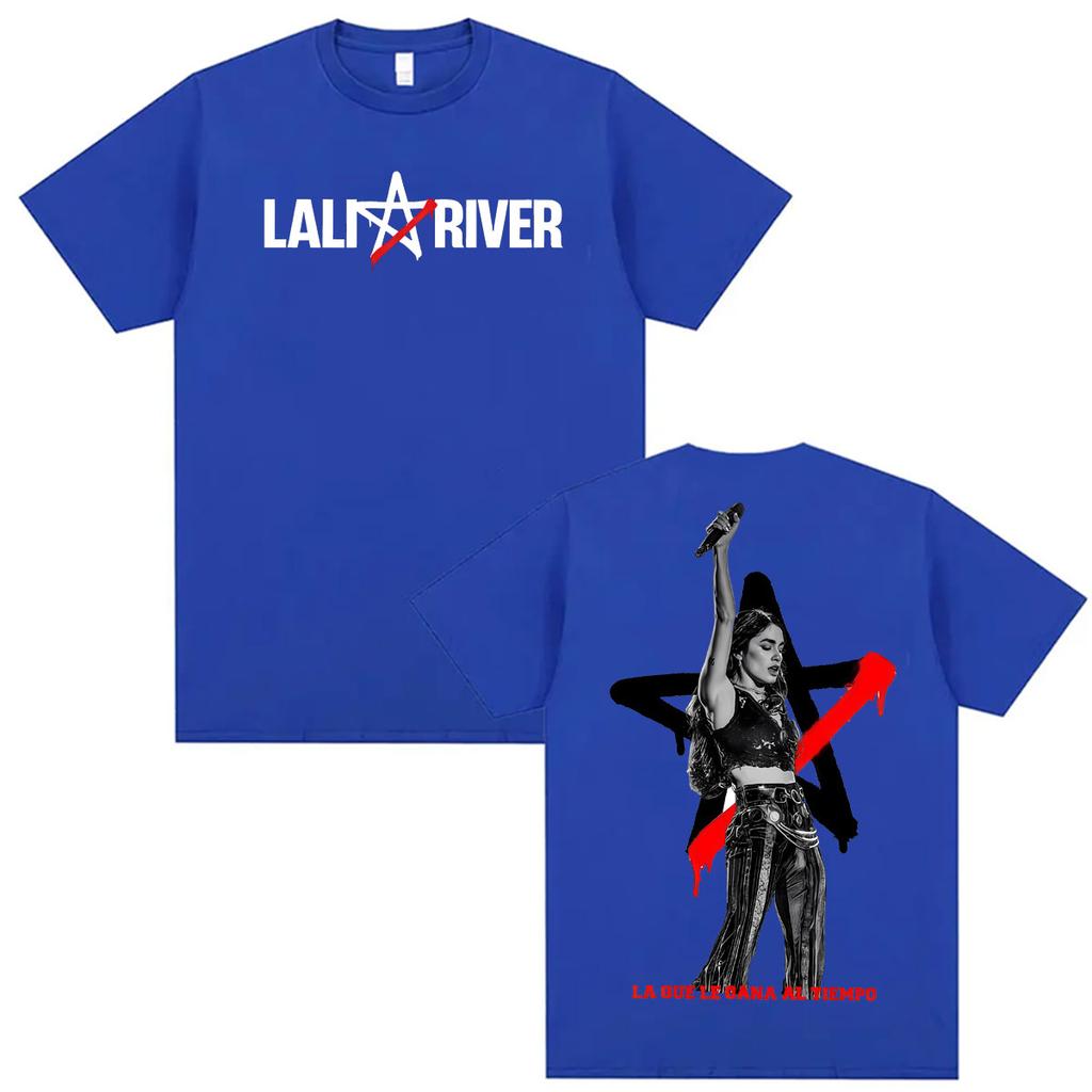 Singer Lali Esposito LA QUE LE GANA AL TIEMPO 2026 Tour T Shirts Retro Fashion Aesthetic Tshirt Unisex Women Cotton Street T Shirt