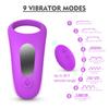 Wireless Remote Control Vibrating Cock Ring Multi-Speed Delay Ring Silicone Body-Safe Waterproof Discreet Adult Toy for Couples