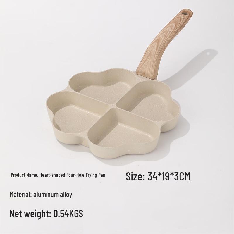 Herzförmige 4-Loch Antihaft-Pfanne
