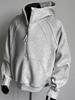 Cleanfit Men's Heavyweight Half-Zip Boxy Patchwork Hoodie