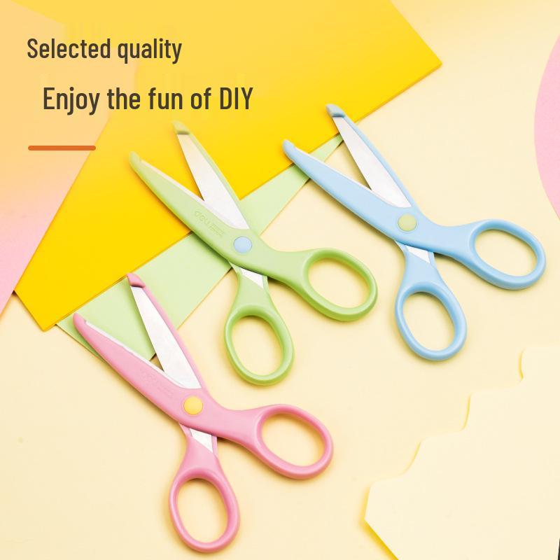 Deli Kids' Safety Scissors with Round Tip - Ideal for Crafts & Paper Cutting, Model 6023 - Perfect Children's Day Gift