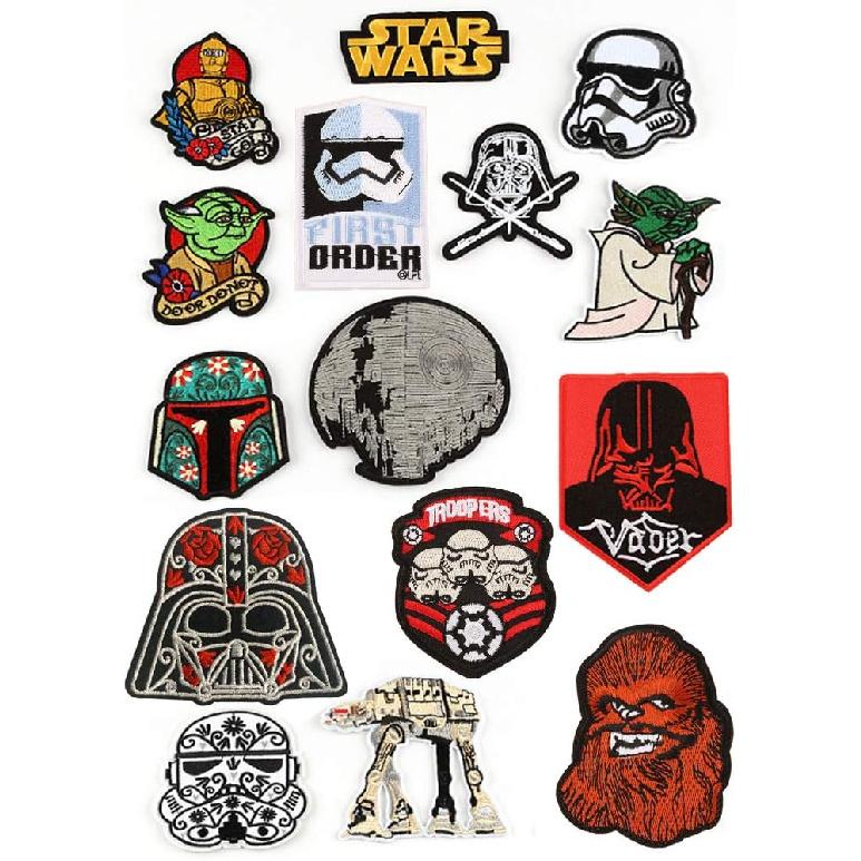 15 Pcs Embroidered Patch Iron On Sew On High-end Embroidered Patch Set for Jackets Backpacks Jeans and Clothes