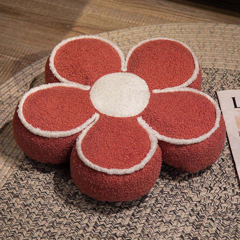 40/50cm Flower Pillows Soft Flower Shaped Floor Cushion for Living Room Bedroom Sofa Couch Winter Warm Decoration