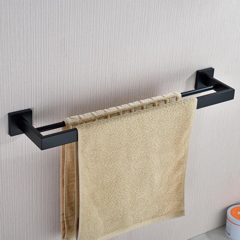 OIMG 304 Stainless Steel Black Double Bar Towel Rack