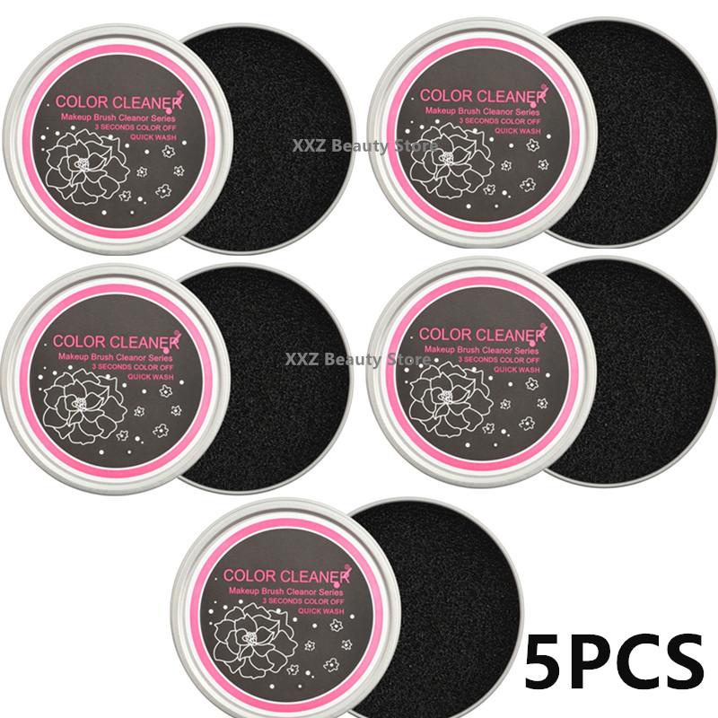 1/2/5PCS Remover Color From Eyeshadow Brush Power Brush Quick Color Off Make Up Brush Cleaner Tool Sponge Makeup Brush Cleaner