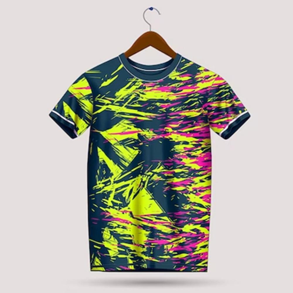 Kids T-shirt Street Graffiti Pattern Print Short-sleeved Tops Tees Casual Girl T-shirt Boy Streetwear
