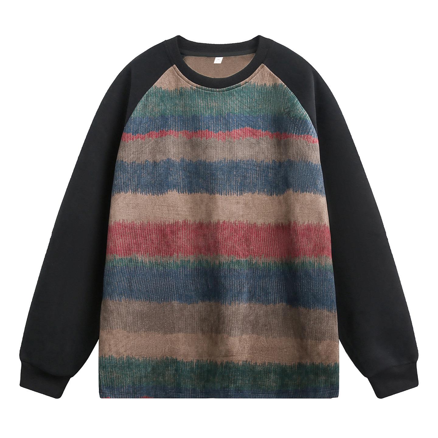 

Men s Gradient Color-block Raglan Sleeve Hoodie - Heavyweight Spring Pullover XXL чорний