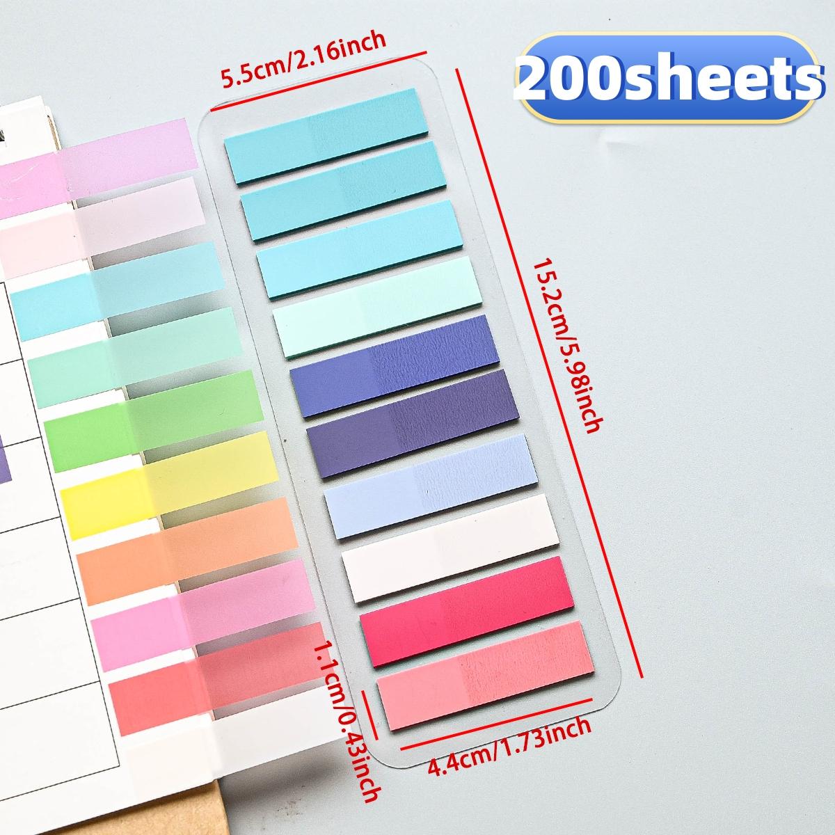

200Pc Index Tabs Self Adhesive Page Markers Transparent Waterproof Sticky Notes Classify Files Flags planner Sticker фіолетовий