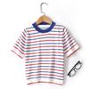 Stylisches gestreiftes Baumwoll-Kurzarm-T-Shirt für Kinder
