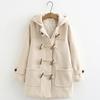 Cappotto di Lana Giubbotti da Donna Cappotti con Cappuccio Bottoni Manica Lunga Spesso Casual Y2k Streetwear Elegante Primavera Autunno Caldo