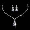 3PC Women's Fashion Geometric Round Necklace Earrings Zircon Set Suitable for Wedding, Party, Festival Gifts-4251