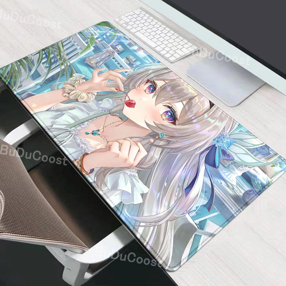 

Firefly Honkai Star Rail mouse pad XXL Kawaii Pink Anime Girl Desk Mat Laptop Cute Gamer Cabinet mousepad Computer Extended Mat 300x600x2mm