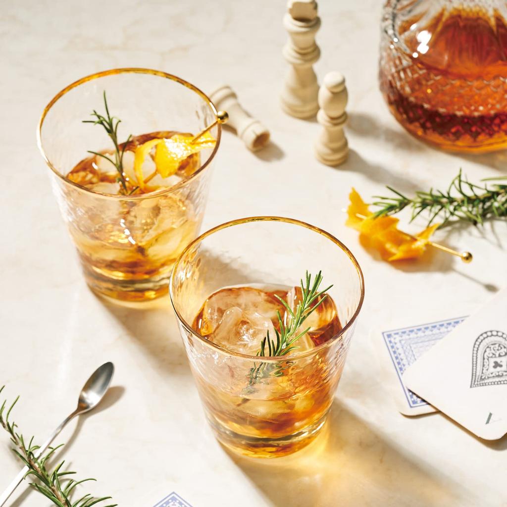 Dolce duo Rocks Glass, Whiskey Glass, Charmant Glass, 300ml, Wooden Box Included, Gift, CM-1648