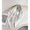 NINA SOLOR Black & White Fubao Cruise Silk Scarf