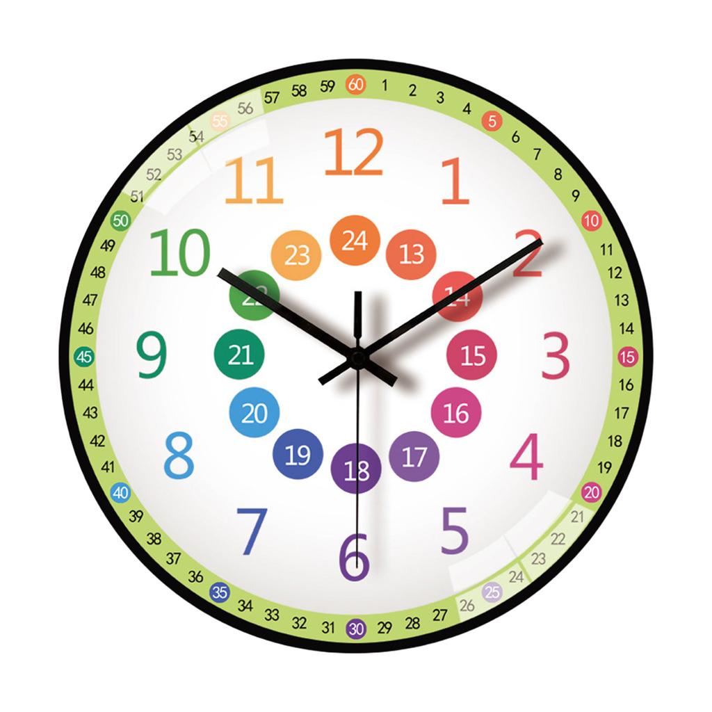 Moderne 8-Zoll-Kinderwanduhr Zeitmanagement Zeitanzeige Lehr-Uhr Leises Quarzwerk Für Heimdekorationen