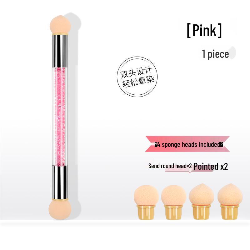 Nail Art Dual-Head Sponge Gradient & Dotting Blush Brush Tool