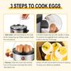 Space Saving Eggs Boiler 350W Automatic Cooker 6 Eggs Capacity Electric Steamer Multi Functional Kitchen Appliance