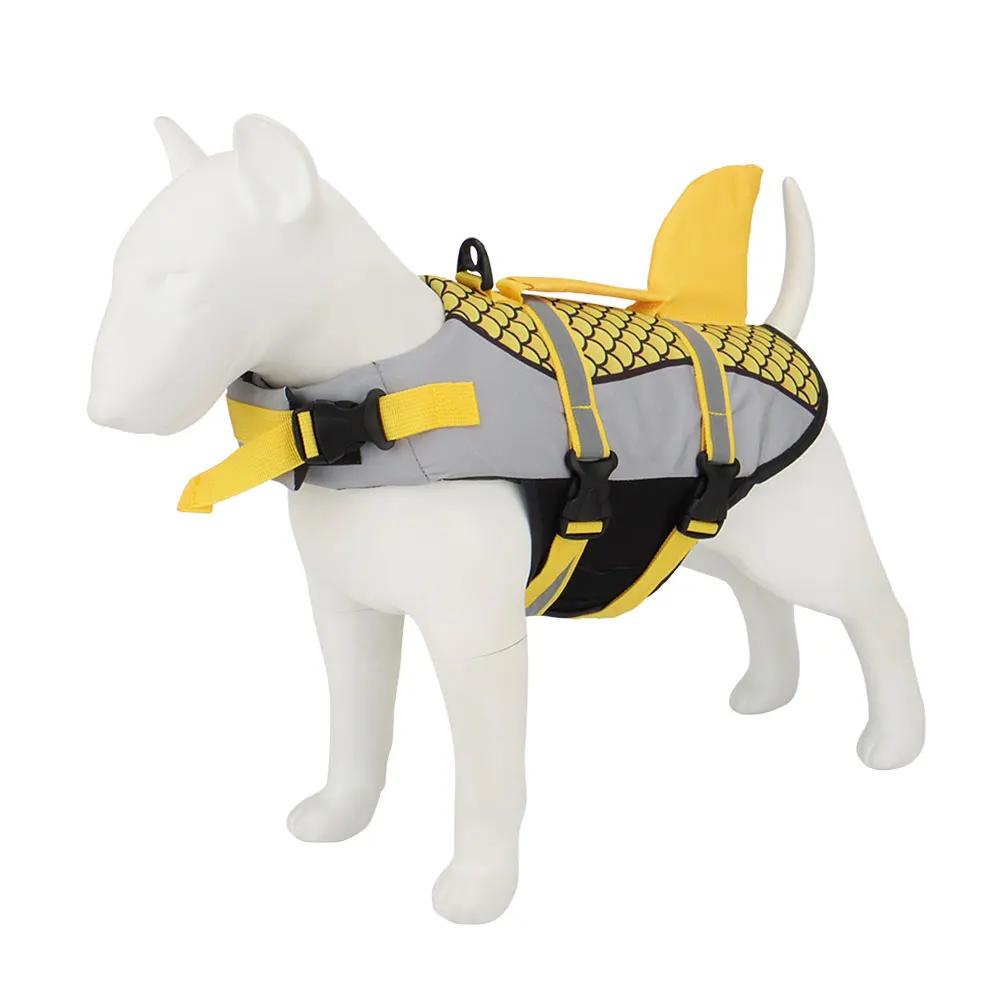 Pet Life Jacket Vest Harness Shark Swim Dog Clothes Summer Swimwear Puppy Dog Vest Scales Shark Design for Swimming