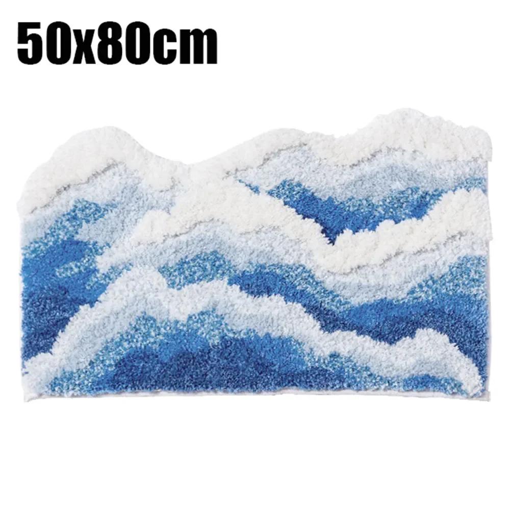 2025 NEW High Quality Hand-trimmed Sea Wave Rug Artistry Small Rugs for Bedroom Bathroom Living Room Carpet Decoracion
