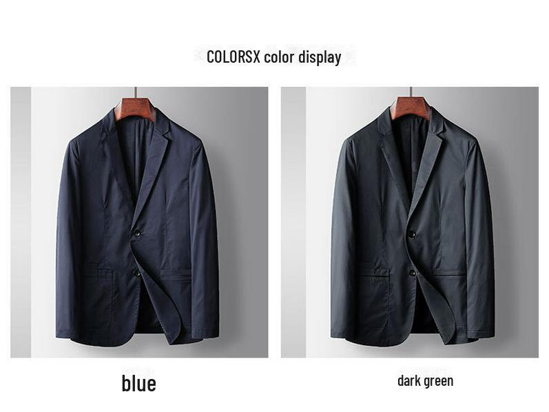 Men's Light Luxury Solid Color Single-Breasted Suit Jacket for Spring/Autumn 2024
