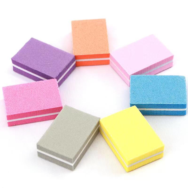 Double-Sided Washable Nail File: Mini High-Elastic Tofu Sponge Block