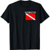 Dive Flag Divemaster Dive Master Diver Down Scuba Diving T-Shirt