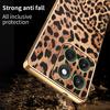 Phone Case For Motorola Edge 60 Fusion 5G/60 5G/60s 5G Leopard Print PU Leather Coated PC+TPU Electroplating Cover