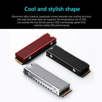 FinalCool M.2 SSD NVMe Heat Sink M2 2280 Solid State Hard Disk Radiator Aluminum Alloy Heatsink with Thermal Pad for Desktop PC