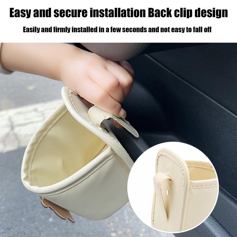 PU Leder Auto Tür Becherhalter Auto Getränkehalter Aufbewahrungsbehälter Auto Rücksitz Becherhalter Organizer Für Autoinnenzubehör