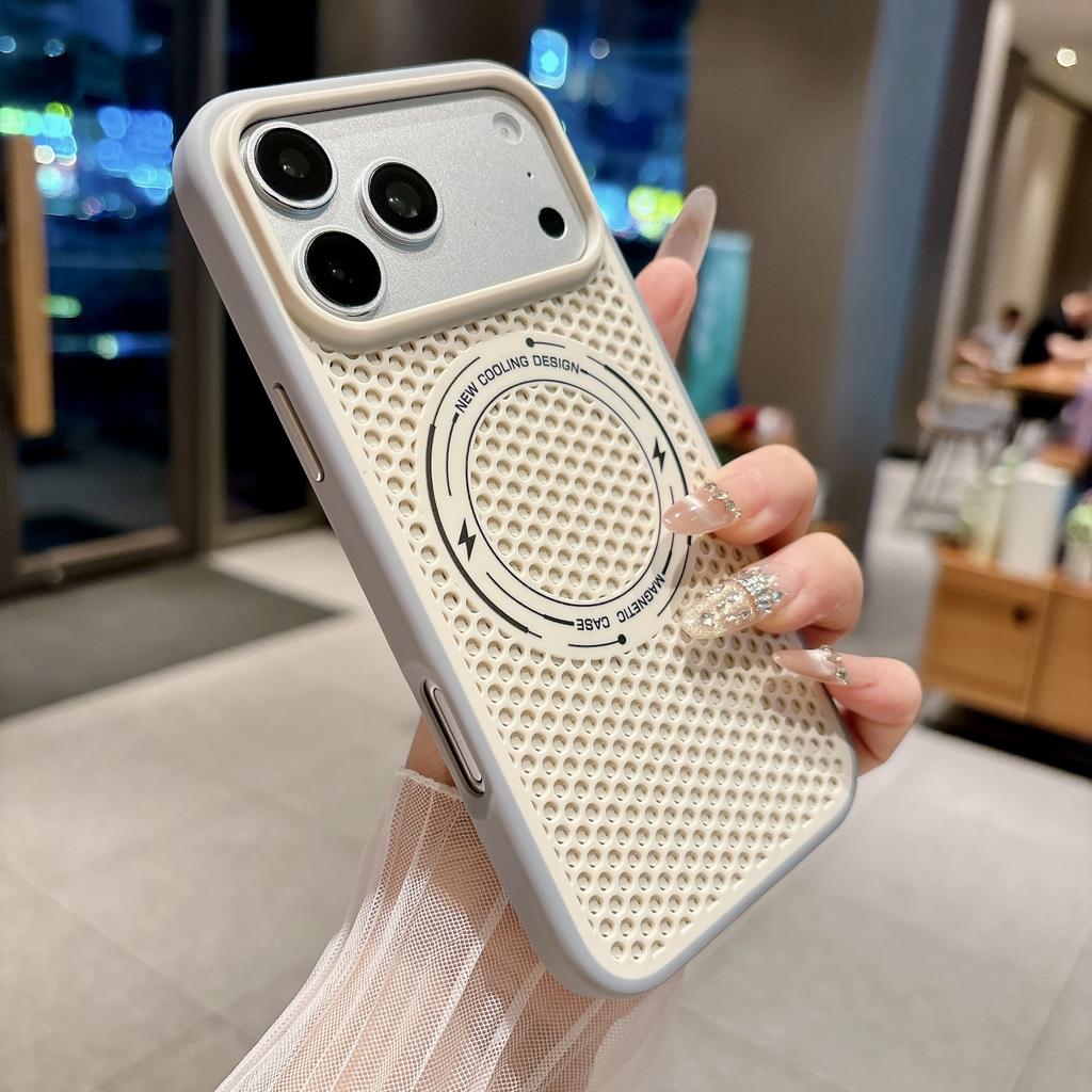 Waben-Wärmeableitung, heiß verkaufende Schutzhülle ist geeignet für iPhone17promax, magnetische Eis-Sensorik, Apple 17 Handyhülle.