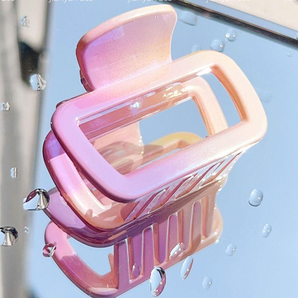 Elegant Gradient Hair Claw Illusory Color Geometry Shark Clip  Hair Accessories