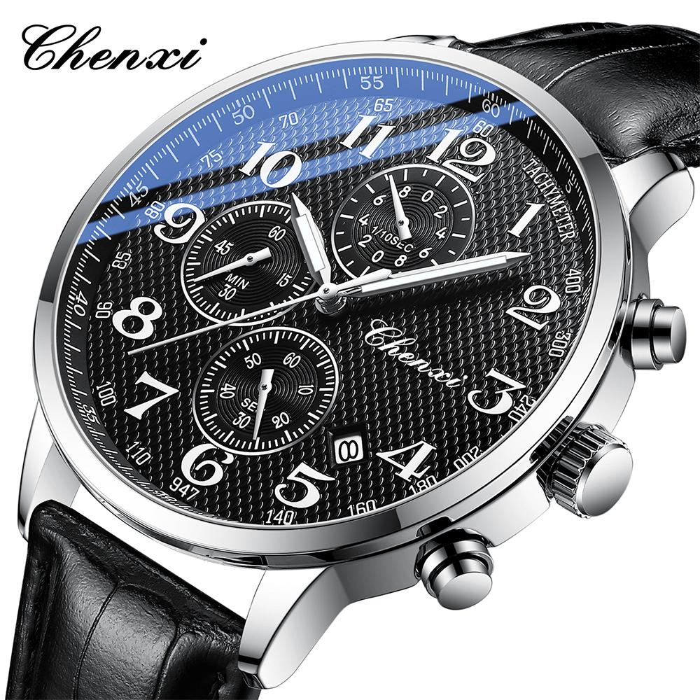 CHENXI Business Watches For Men Multi-functional Fashion Quartz Man Watch Calendar Luminous Chronograph Men's Wristwatches