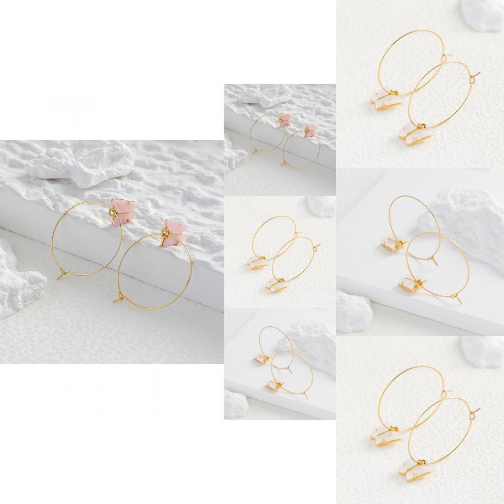 Creative And Chic Butterfly Earrings Alloy Geometric Style For Women