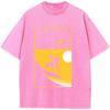 Math Geometry Surfing Unisex Washed T-Shirt Novelty Cotton Summer O-Neck Bleached Tshirt Funny Casual Loose Bleach Tops