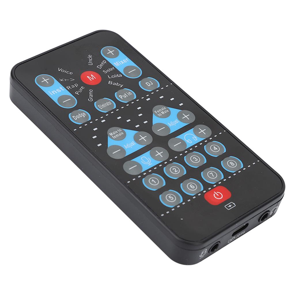 Mini Voice Changer 8 Sound Effects Support Multi Languages ​​Beautification Handheld Sound Card for