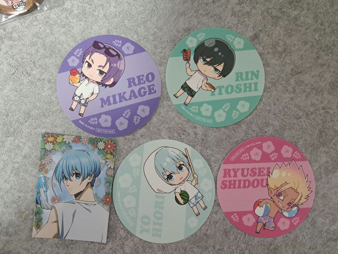 

[USED] Blue Lock and GALLERY Tree Village coaster bonus Mikage Reo Itoushi Rinko Oriyou