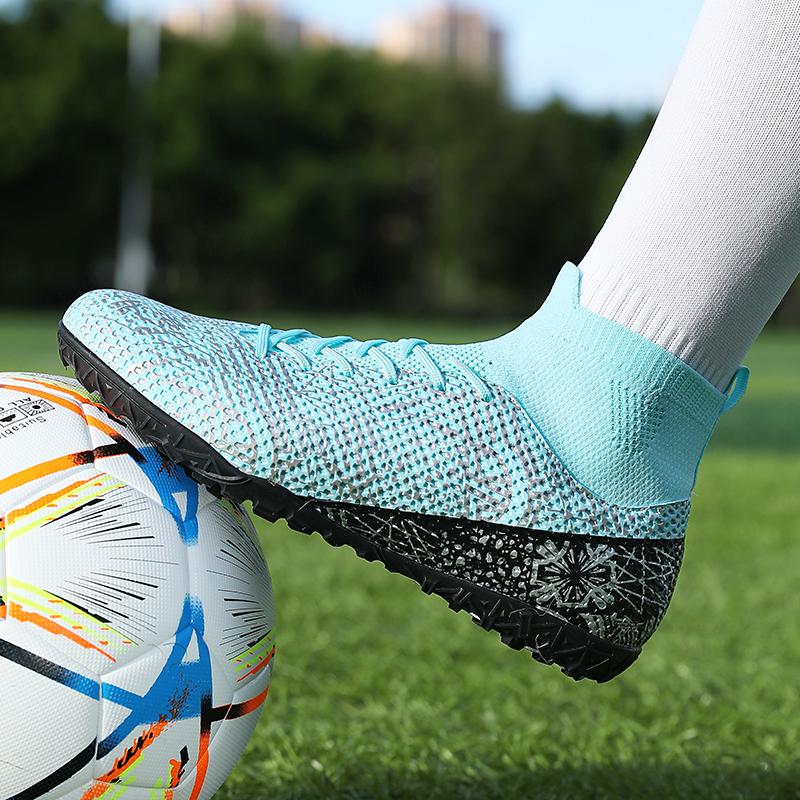 33-46 FANQISON Herren-Fußballschuhe mit hohen Socken, Jugend-Sportschuhe, Fußball-Trainingsschuhe, Kinder-Fußballschuhe