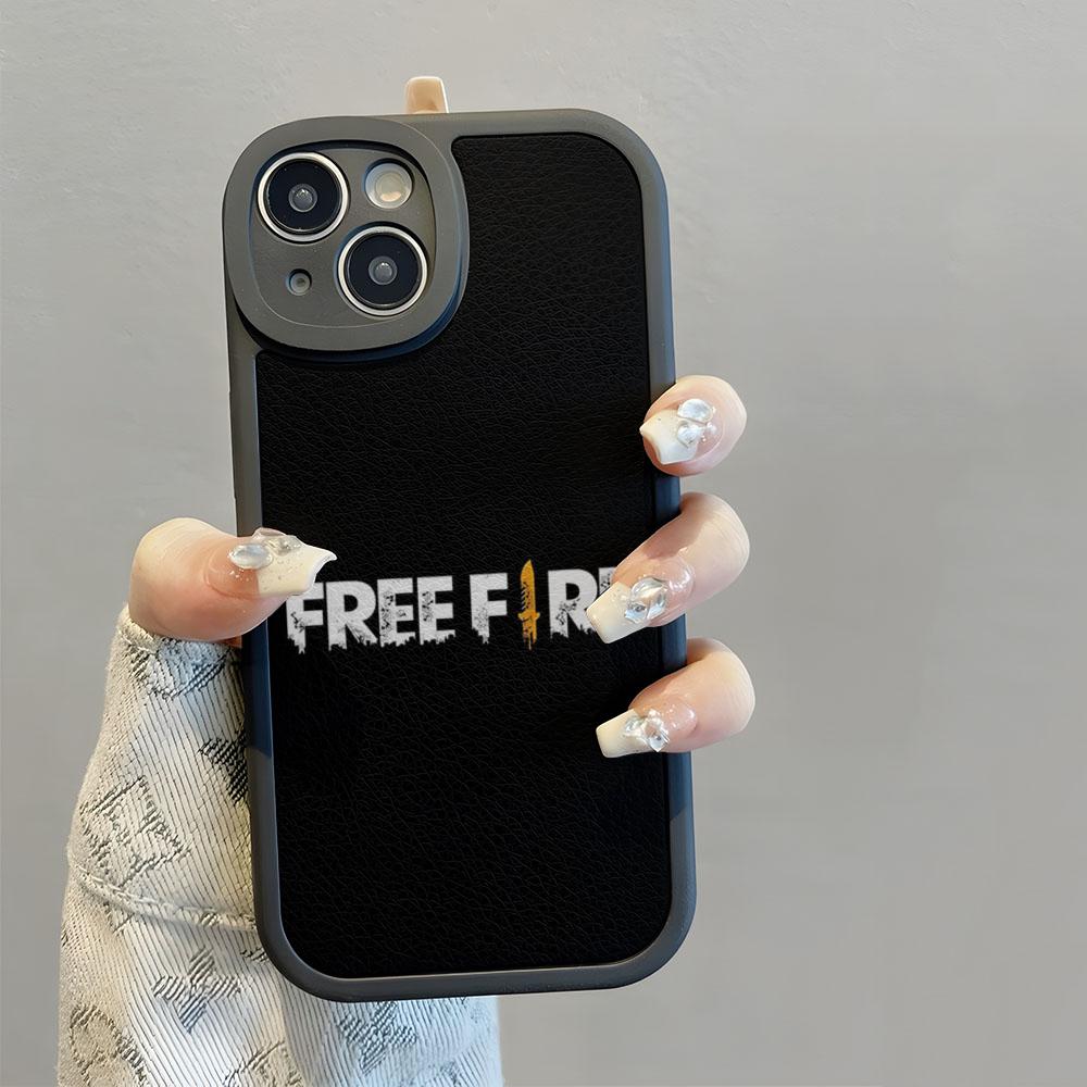 Free Fire Game Phone Case For IPhone 16 14 13 11 12 Pro Max Mini X XR XS Taiping 8 Plus Mini Lambskin Silicone Shell Cover