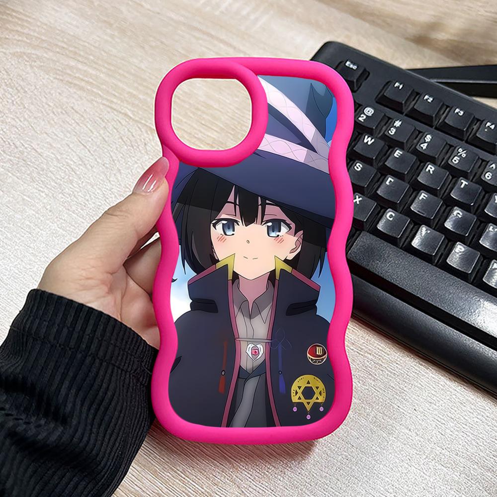 Wandering Witch Saya Phone Case for iPhone 17 16 15 14 13 12 11 Air Pro Max Plus Red Soft TPU Wavy Edge Cover