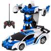 Multifunctional Robot Toy, RC Car, Transforms Into a Robot, High Stability, Shockproof, Kids Toy, Gift (Police Car)