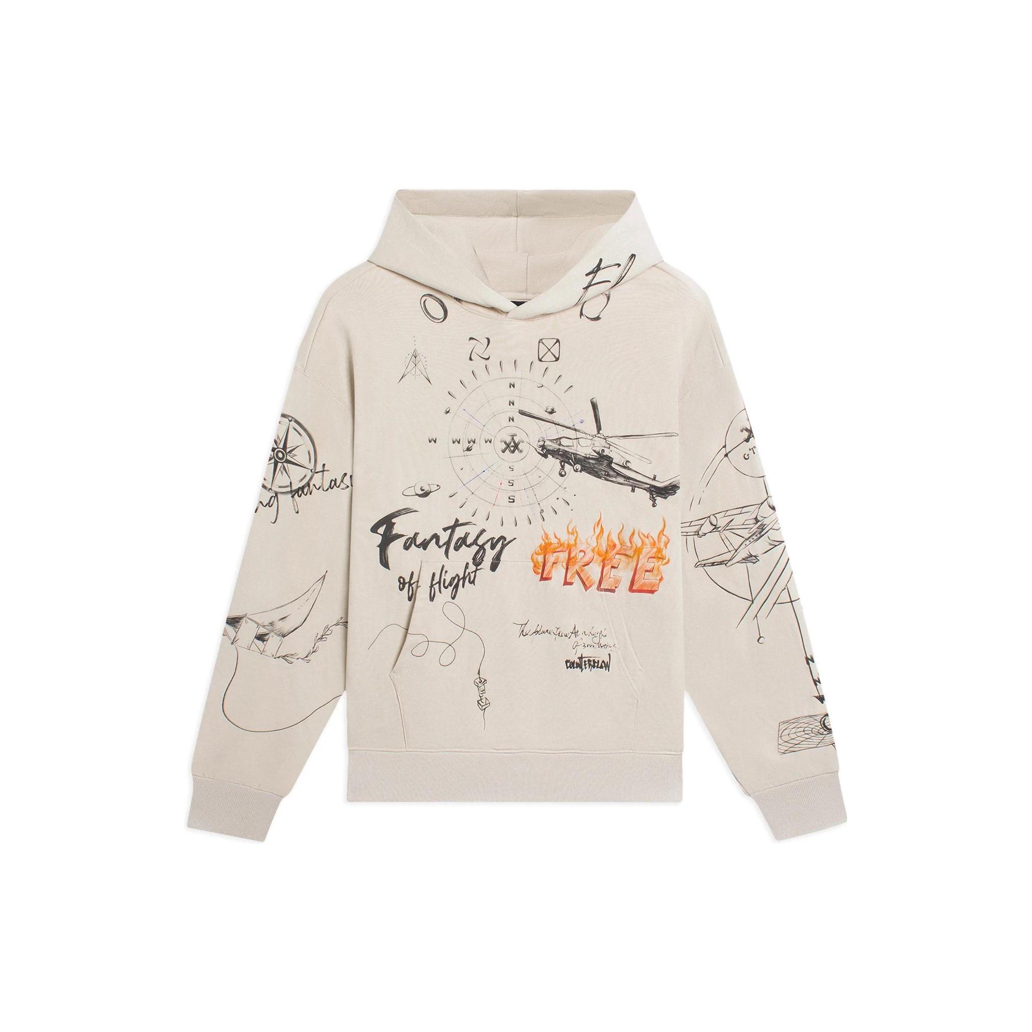 Li-Ning Counterflow Graphic Sweatshirt Beige Men s AWDSH33-2 L