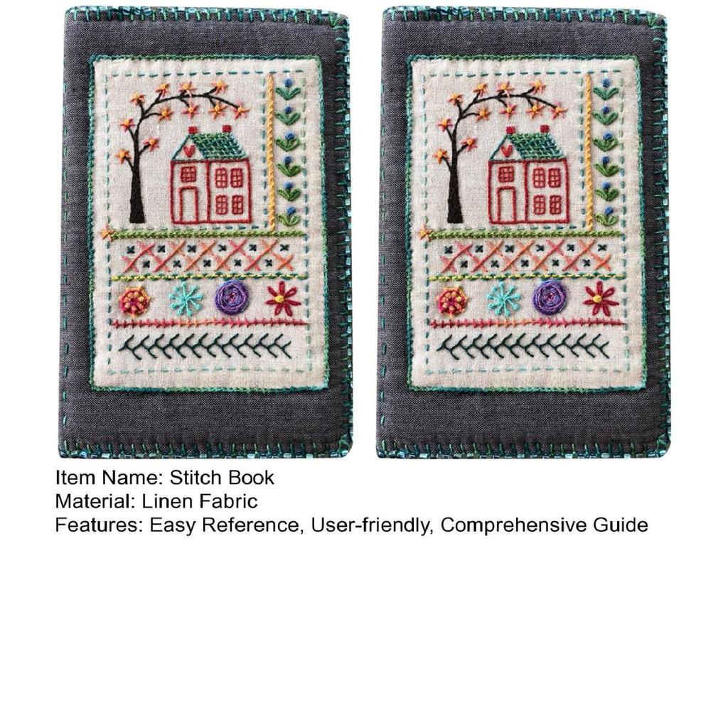 Yousheng Książka ze ściegami haftowanymi DIY Książka do szycia z wieloma ściegami Książka do haftowania i szycia dla początkujących Dorosłych Miłośników Szycia Prezent
